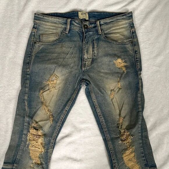 Kdnk Other - KDNK 11 4 14 11 Distressed Washed Dirty Design Men’s Blue Jeans! Size30